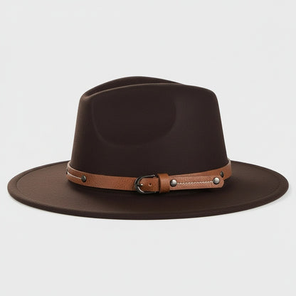 Fedora Hat Men - Espresso - Fabric Detail