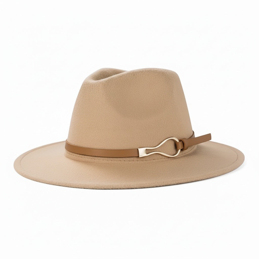 Fedora Hat Men - Sand - Fabric Detail