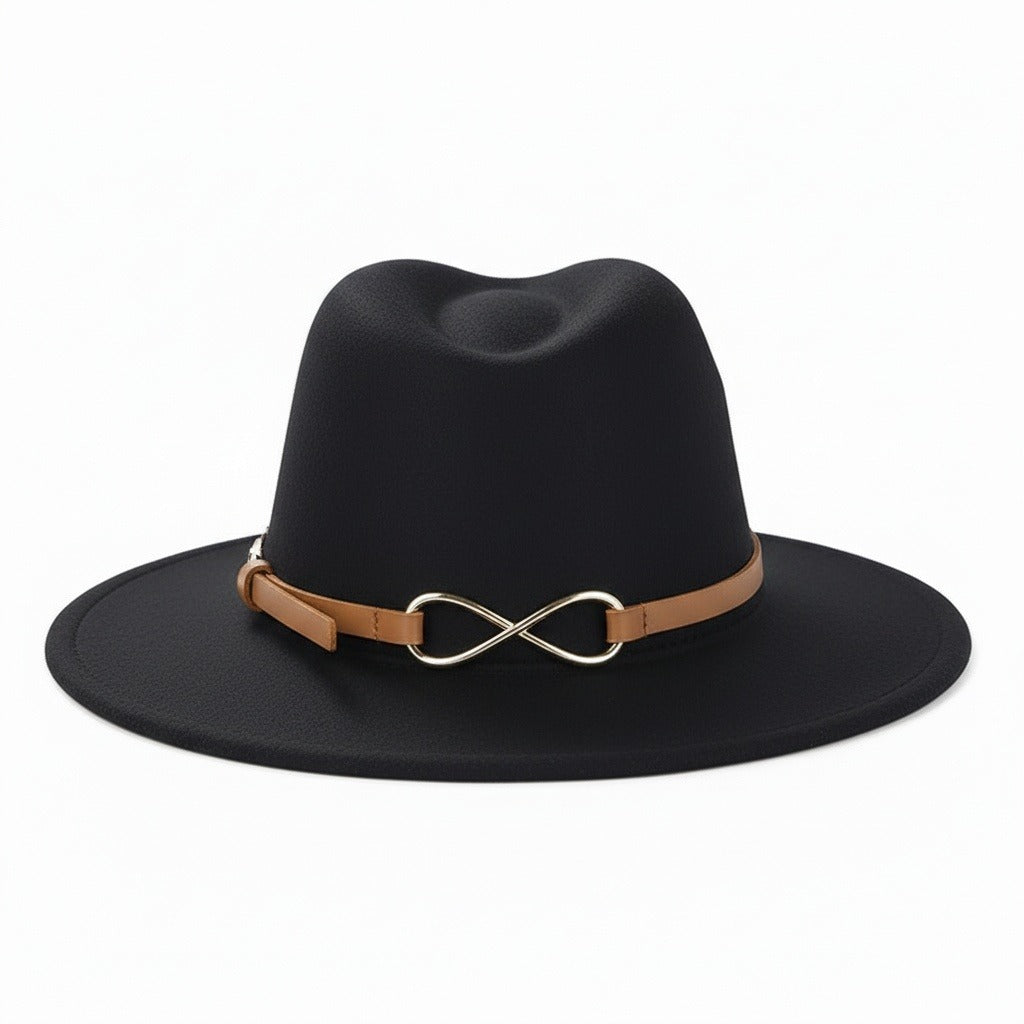 Fedora Hat Men - Black - Fabric Detail
