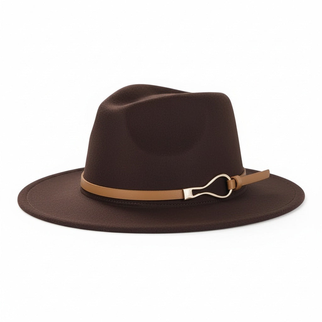Fedora Hat Men - Cocoa - Front View