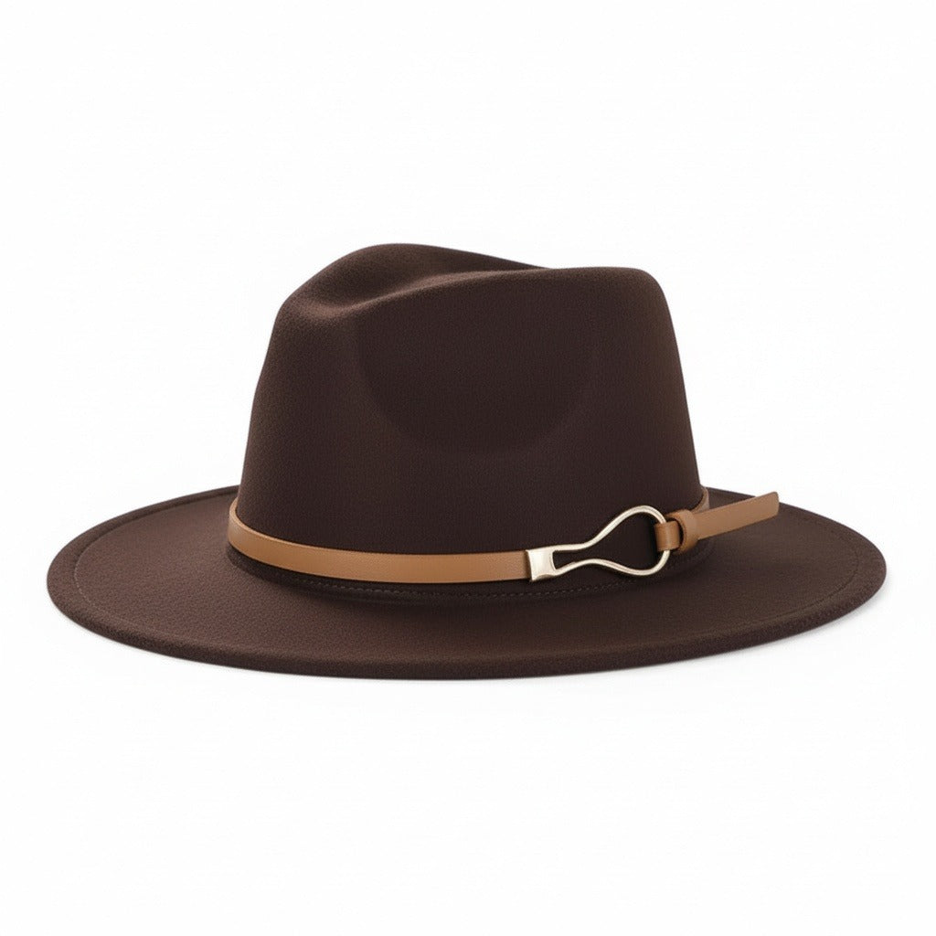 Fedora Hat Men - Cocoa - Fabric Detail