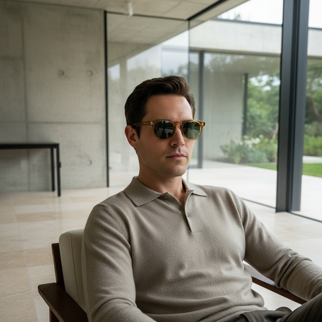 Gatsby Sunglasses - Honey Amber - Side Profile