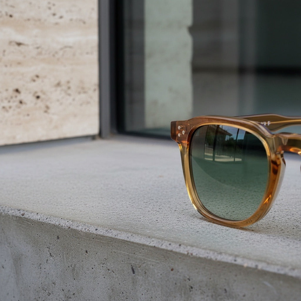 Gatsby Sunglasses - Honey Amber - Back View
