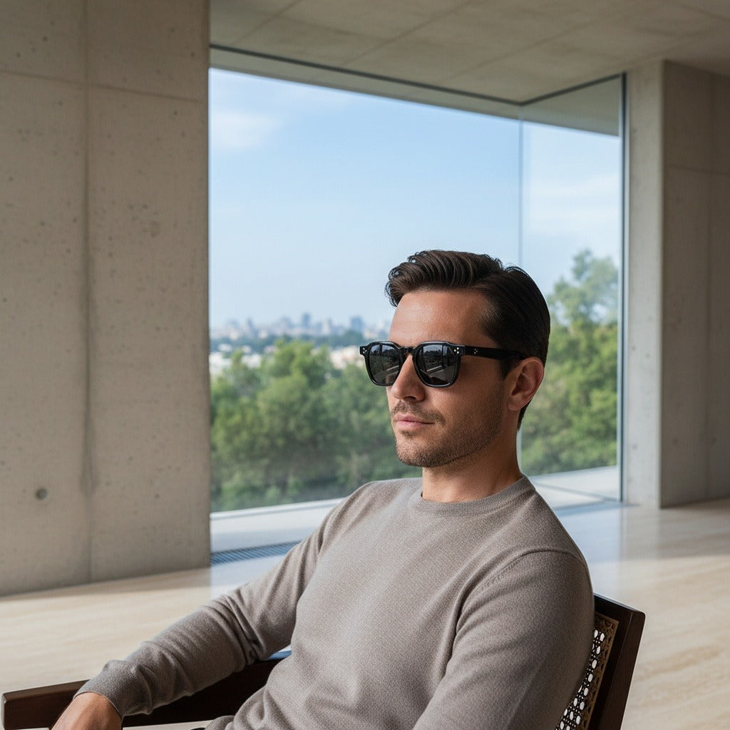 Gatsby Sunglasses - Onyx Black - Side Profile