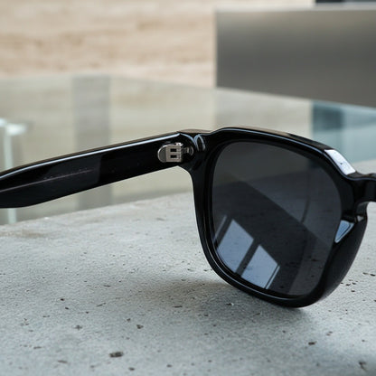 Gatsby Sunglasses - Onyx Black - Back View