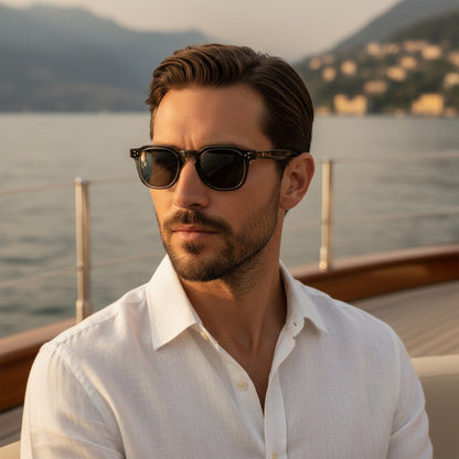 Gatsby Sunglasses - Slate Gray - Angled Shot