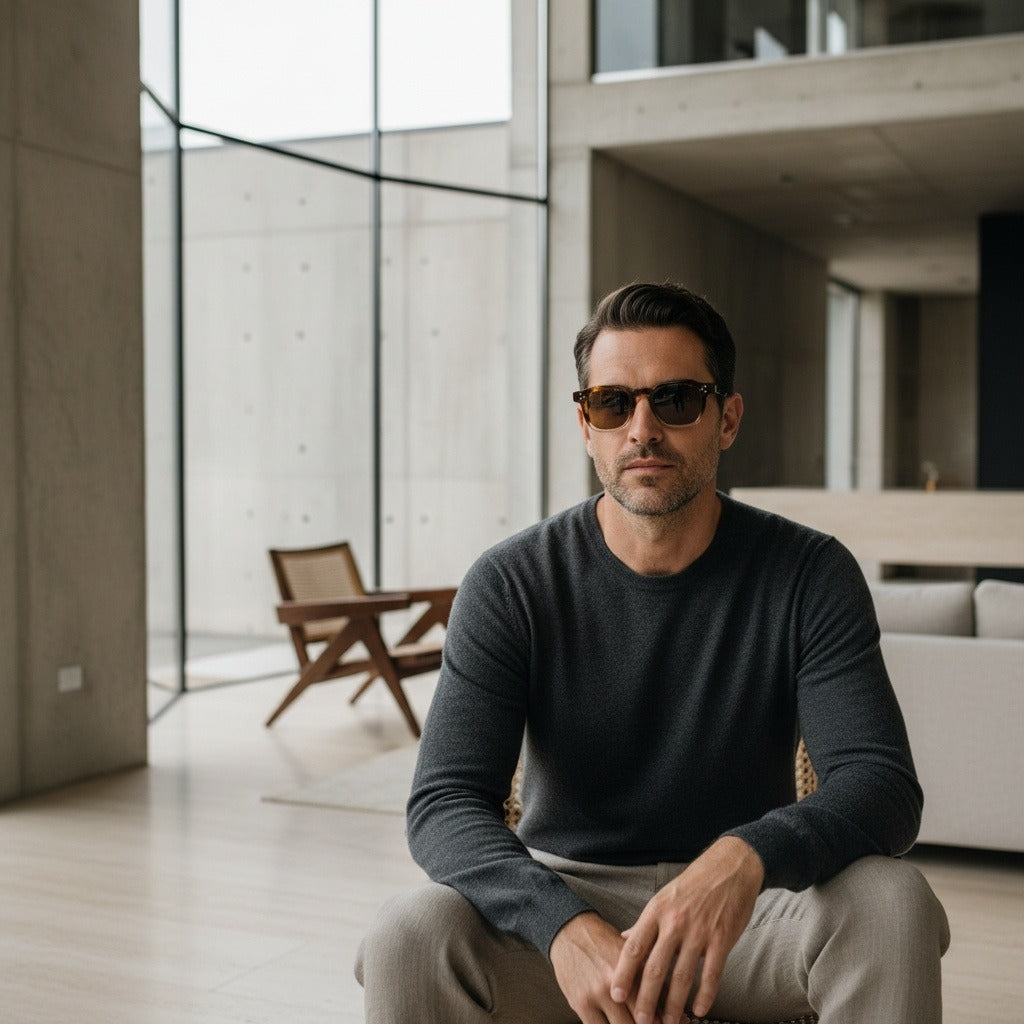 Gatsby Sunglasses - Amber Fade - Side Profile