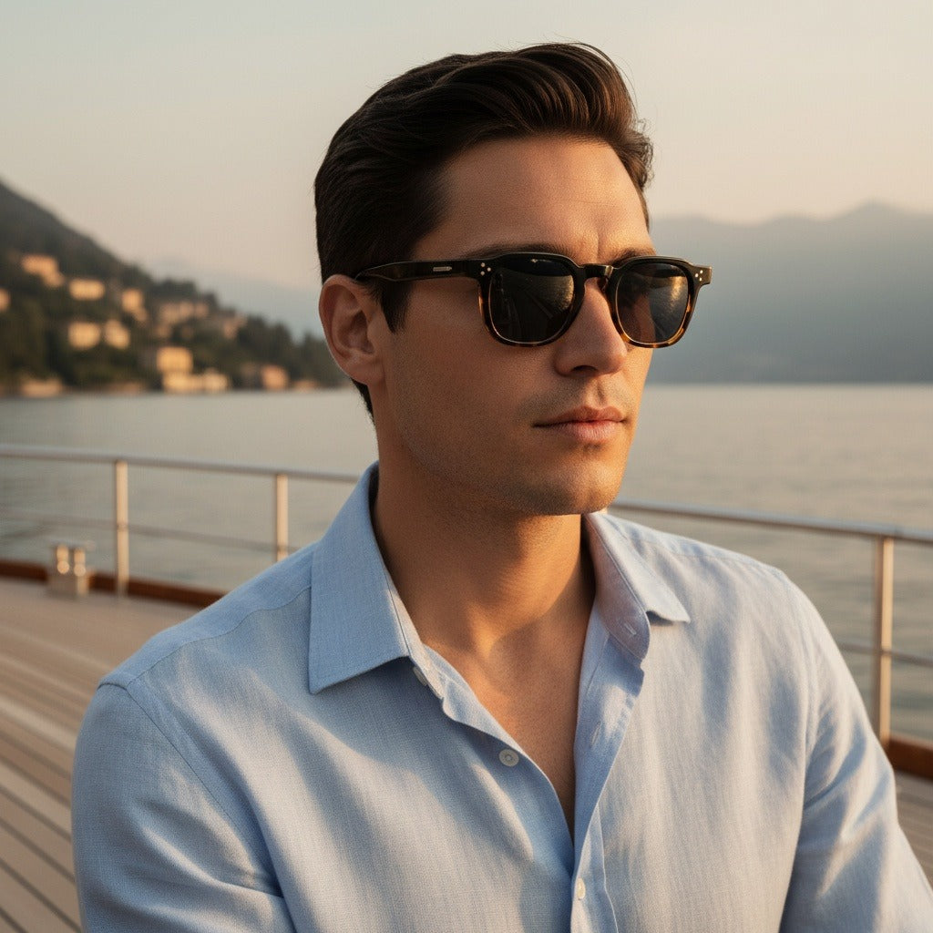 Gatsby Sunglasses - Tortoise - Angled Shot