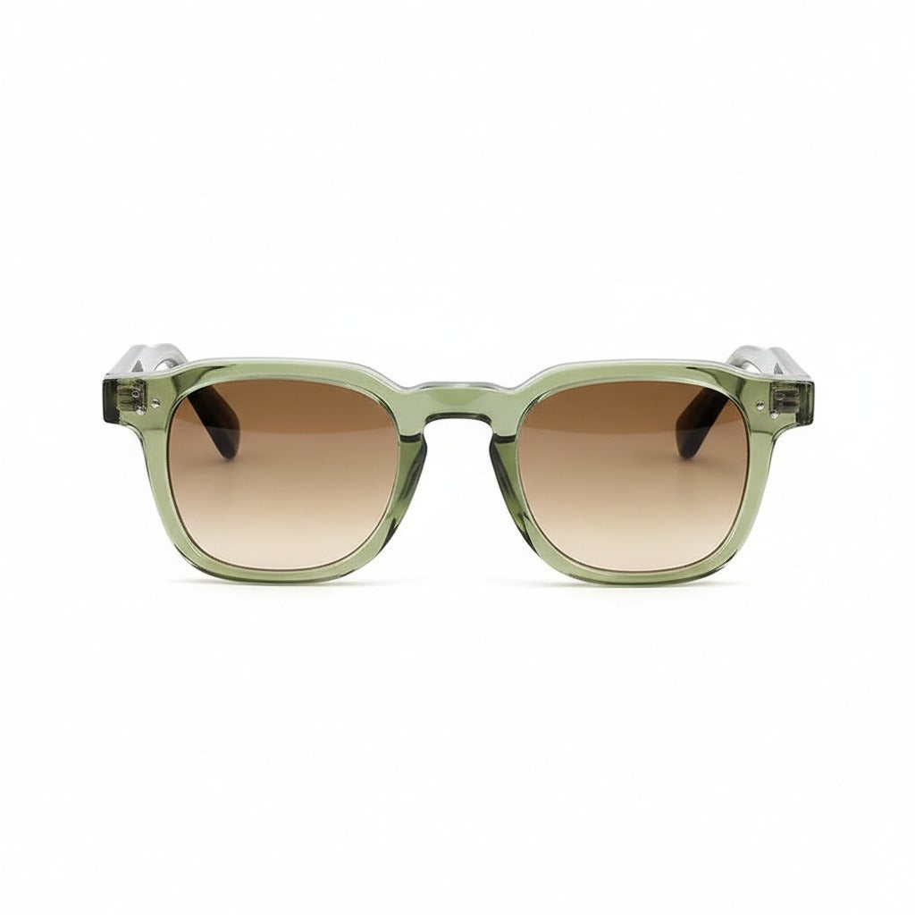 Gatsby Sunglasses - Olive Mist - Front View