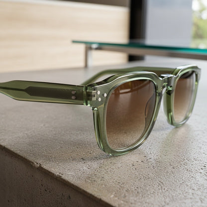 Gatsby Sunglasses - Olive Mist - Back View