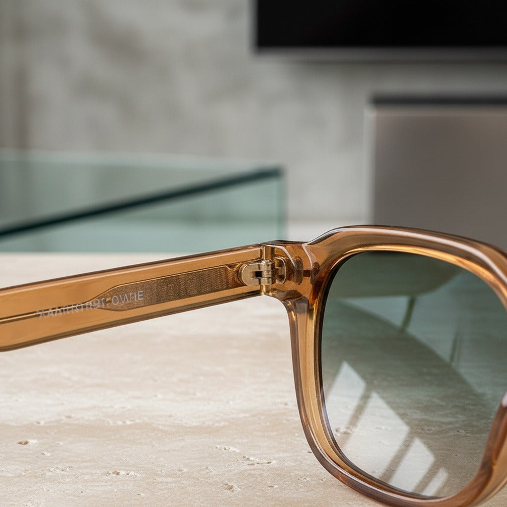 Gatsby Sunglasses - Golden Caramel - Back View