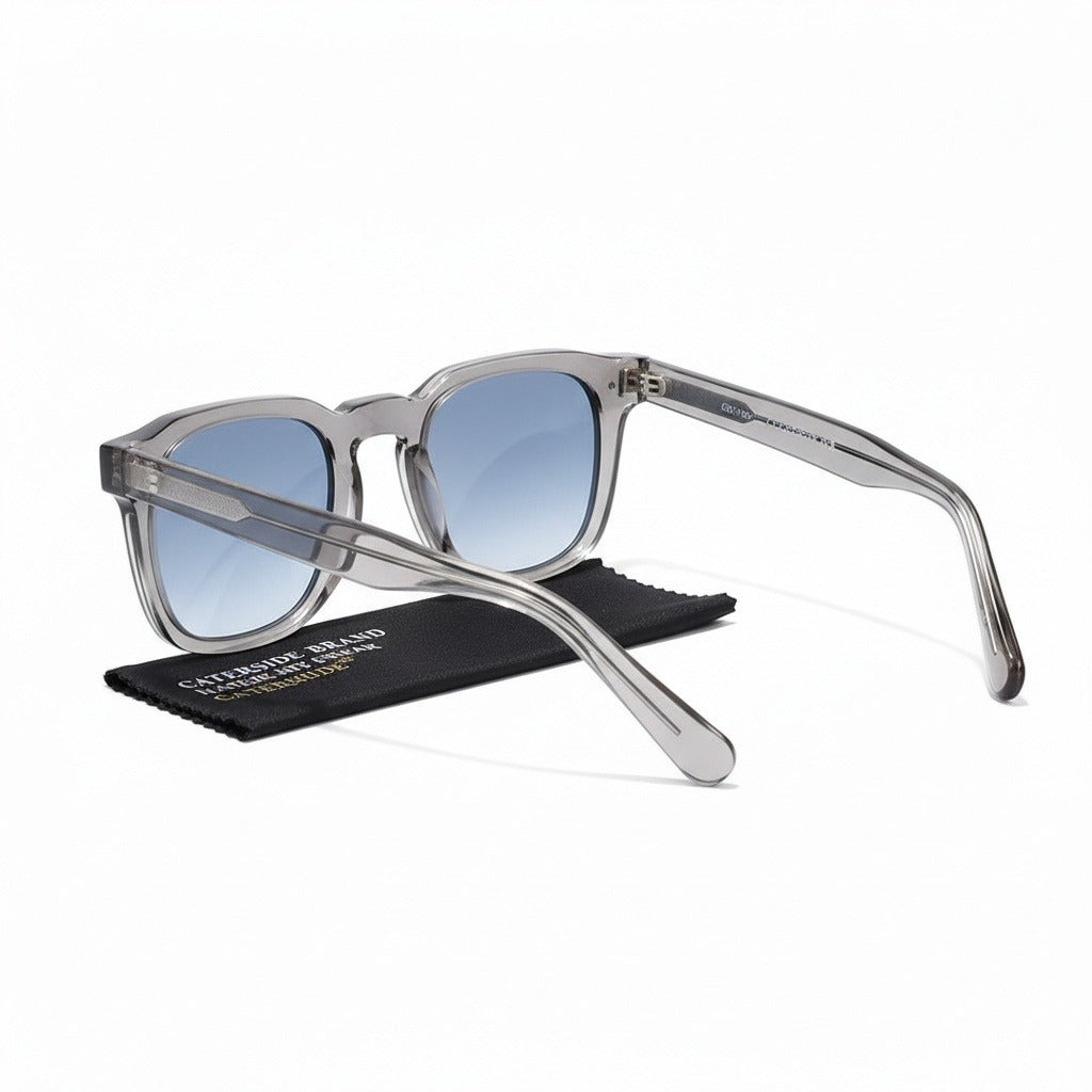Gatsby Sunglasses - Smoky Blue - Fabric Detail