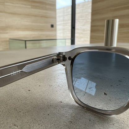 Gatsby Sunglasses - Pewter Blue - Back View