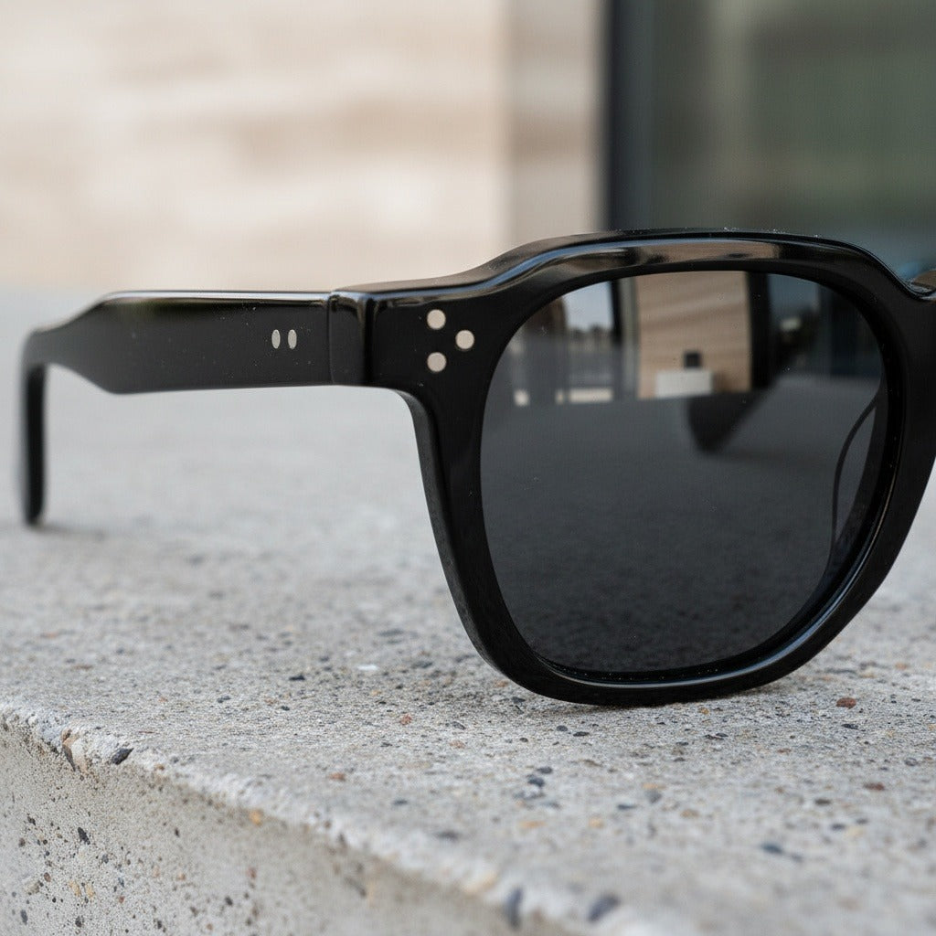 Gatsby Sunglasses - Midnight Black - Back View