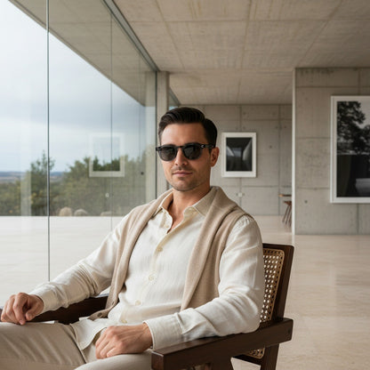 Gatsby Sunglasses - Graphite Gray - Side Profile