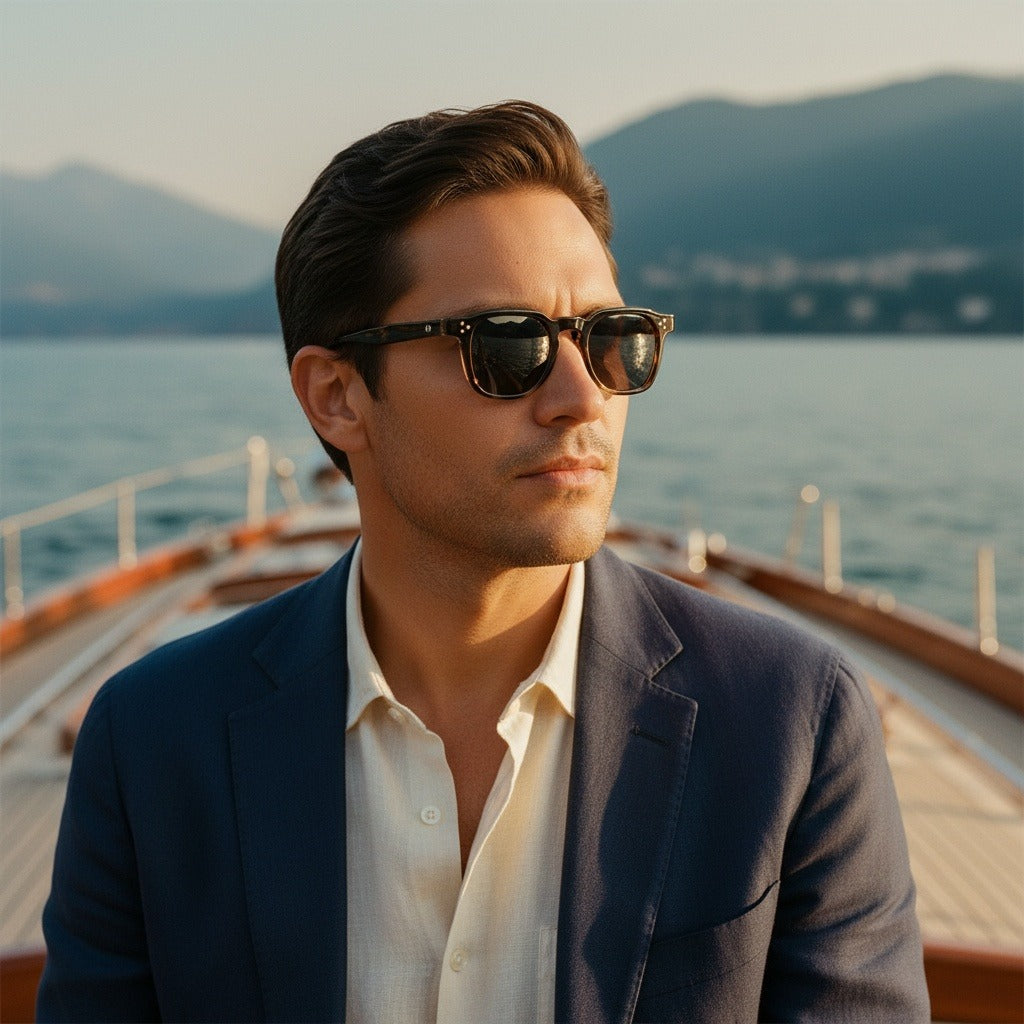 Gatsby Sunglasses - Havana Brown - Angled Shot