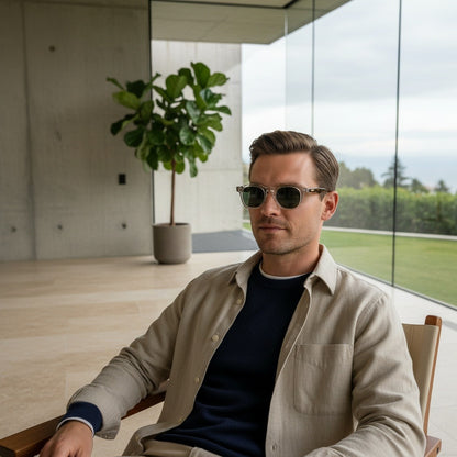 Gatsby Sunglasses - Clear Smoke - Side Profile