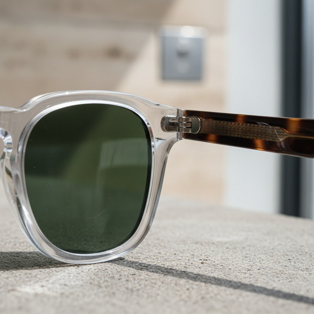 Gatsby Sunglasses - Clear Smoke - Back View