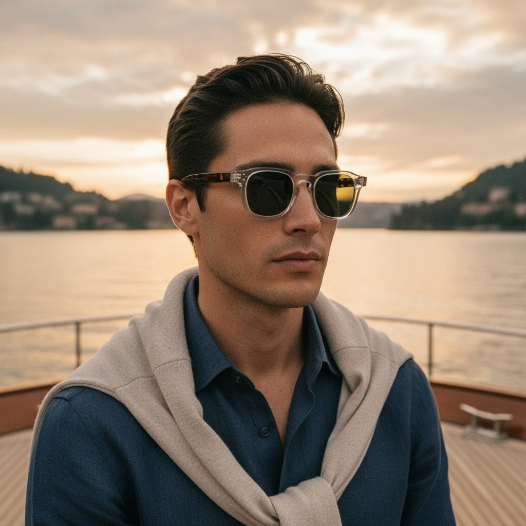 Gatsby Sunglasses - Crystal Honey - Angled Shot