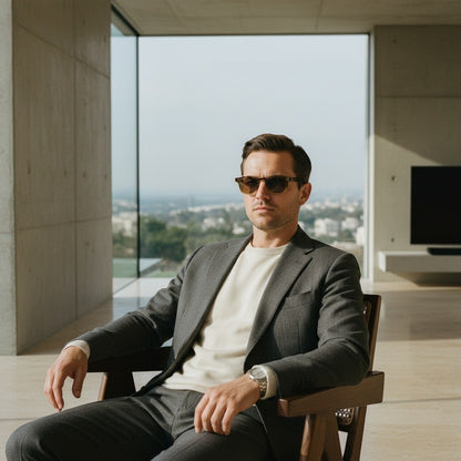 Gatsby Sunglasses - Caramel Fade - Side Profile