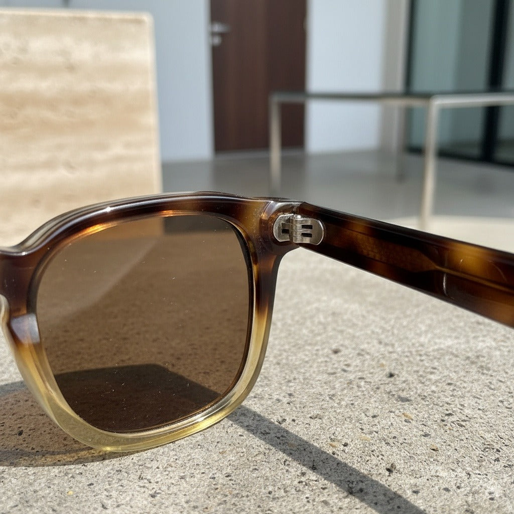 Gatsby Sunglasses - Caramel Fade - Back View