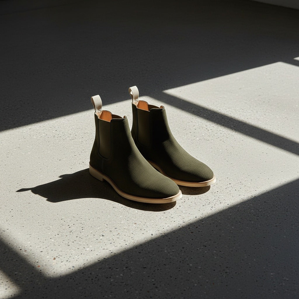 Green Chelsea Boots Mens - Green - Lifestyle Inspiration