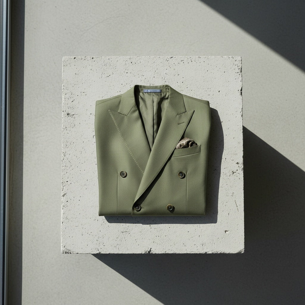 Green Double Breasted Suit - Green - Lifestyle Inspiration