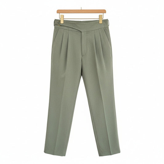 Green Gurkha Trousers - Green - Front View