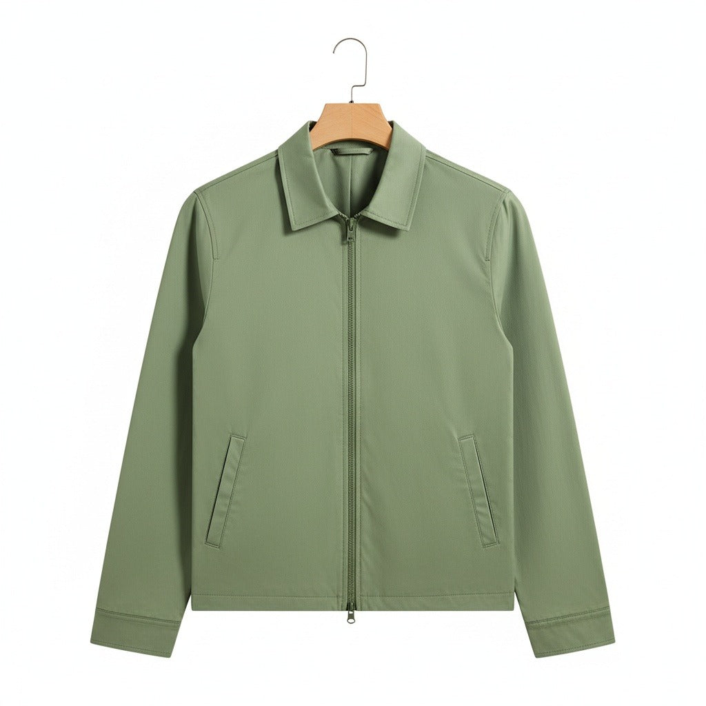 Green Harrington Jacket Mens - Green - Front View