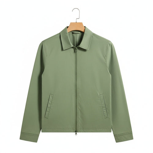 Green Harrington Jacket Mens - Green - Front View