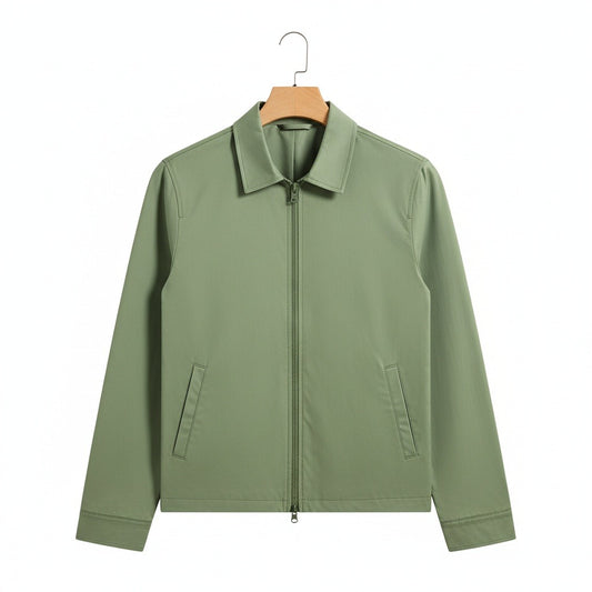 Green Harrington Jacket Mens - Green - Front View