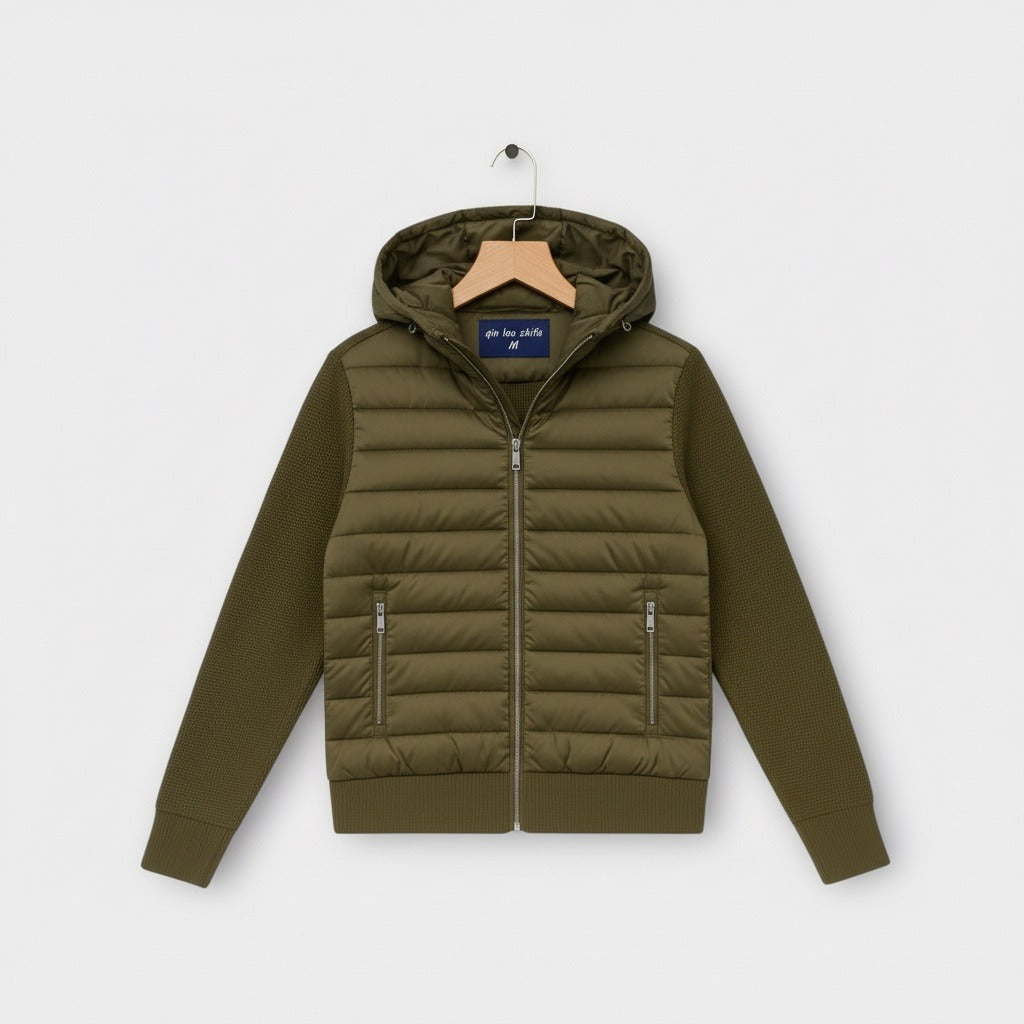 Green Hybrid Jacket - Green - Front View