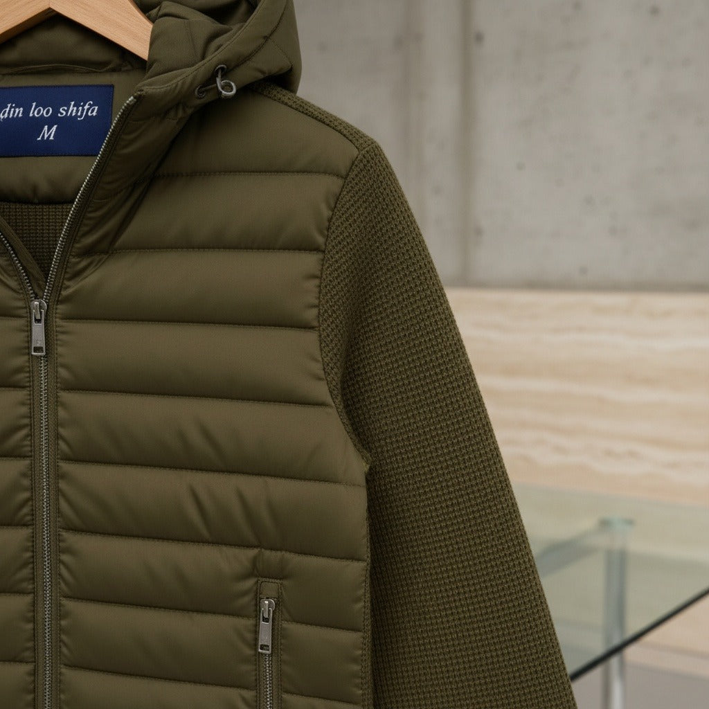 Green Hybrid Jacket - Green - Back View