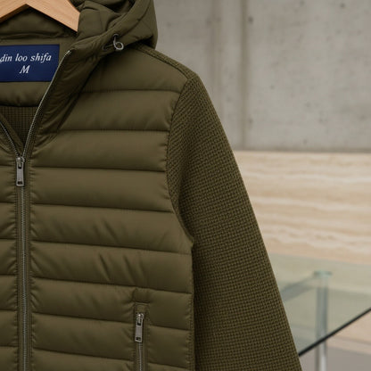 Green Hybrid Jacket - Green - Back View