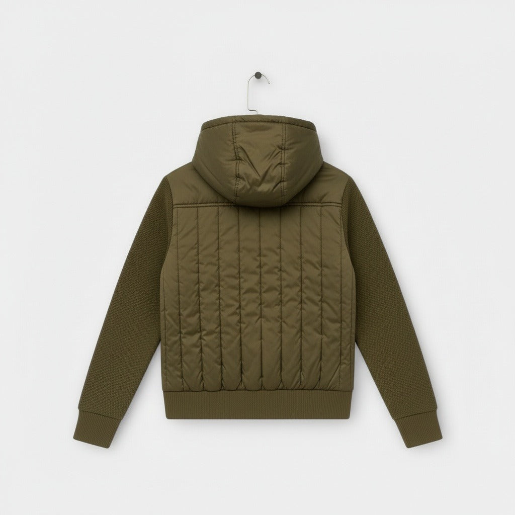 Green Hybrid Jacket - Green - Fabric Detail