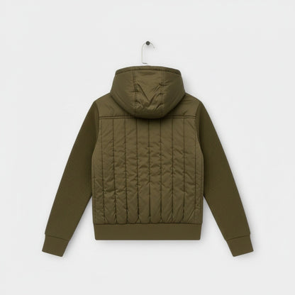 Green Hybrid Jacket - Green - Fabric Detail