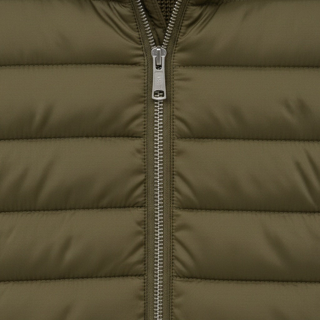 Green Hybrid Jacket - Green - Texture Close Up