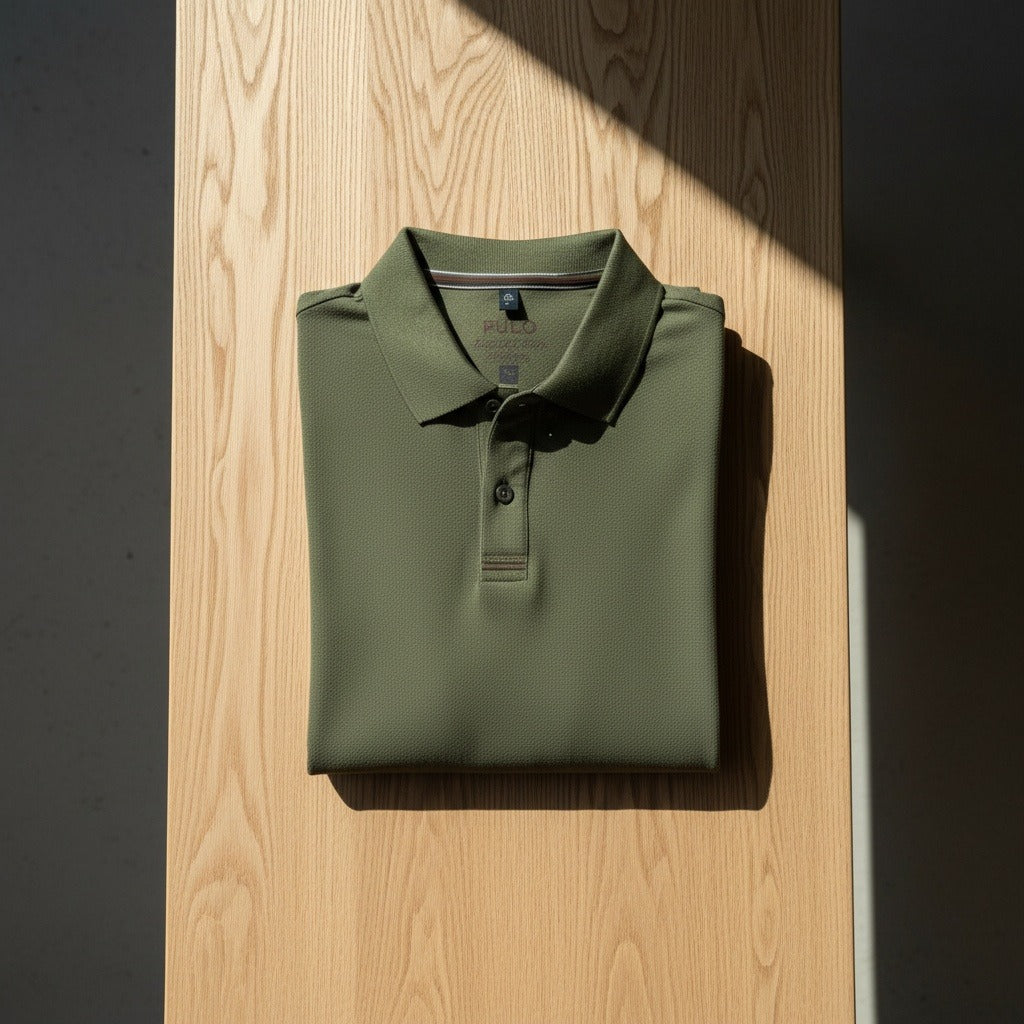 Green Long Sleeve Polo Shirt - Green - Lifestyle Inspiration