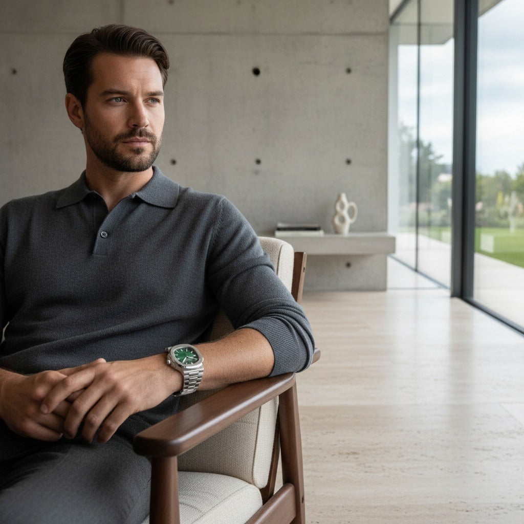 Green Sports Watch - Green - Side Profile