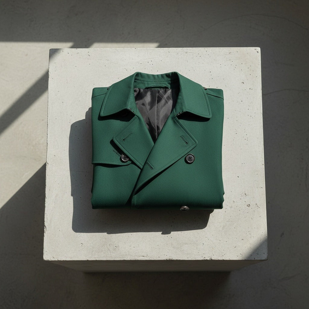 Green Trench Coat Mens - Green - Lifestyle Inspiration