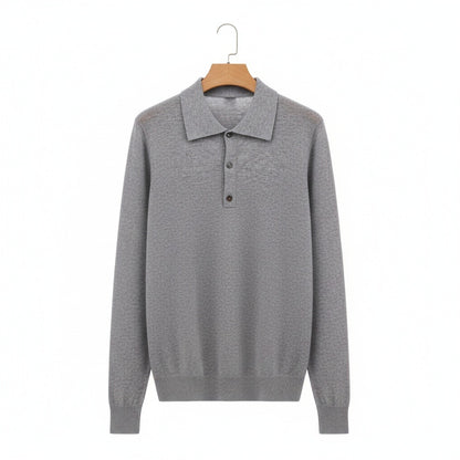 Grey Cashmere Sweater - Grey - Front View