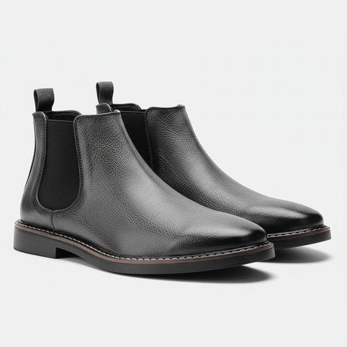 Grey Chelsea Boots Mens - Grey - Front View