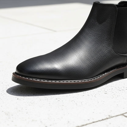 Grey Chelsea Boots Mens - Grey - Back View