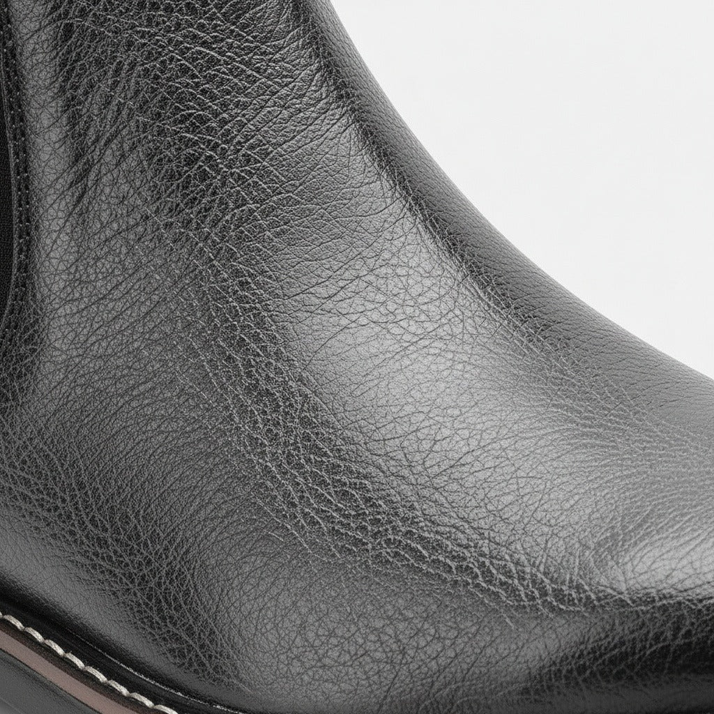 Grey Chelsea Boots Mens - Grey - Texture Close Up