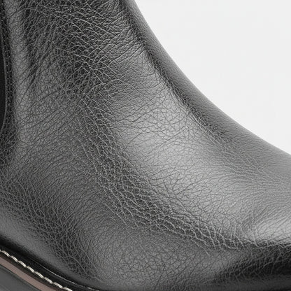 Grey Chelsea Boots Mens - Grey - Texture Close Up