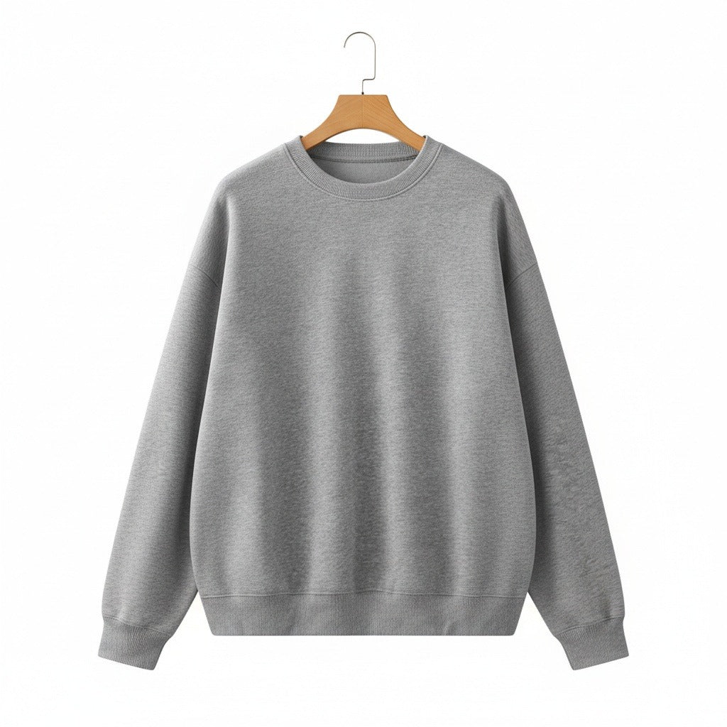 Grey Crew Neck Sweater - Grey - Front View