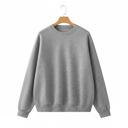 Grey Crew Neck Sweater - Grey - Front View
