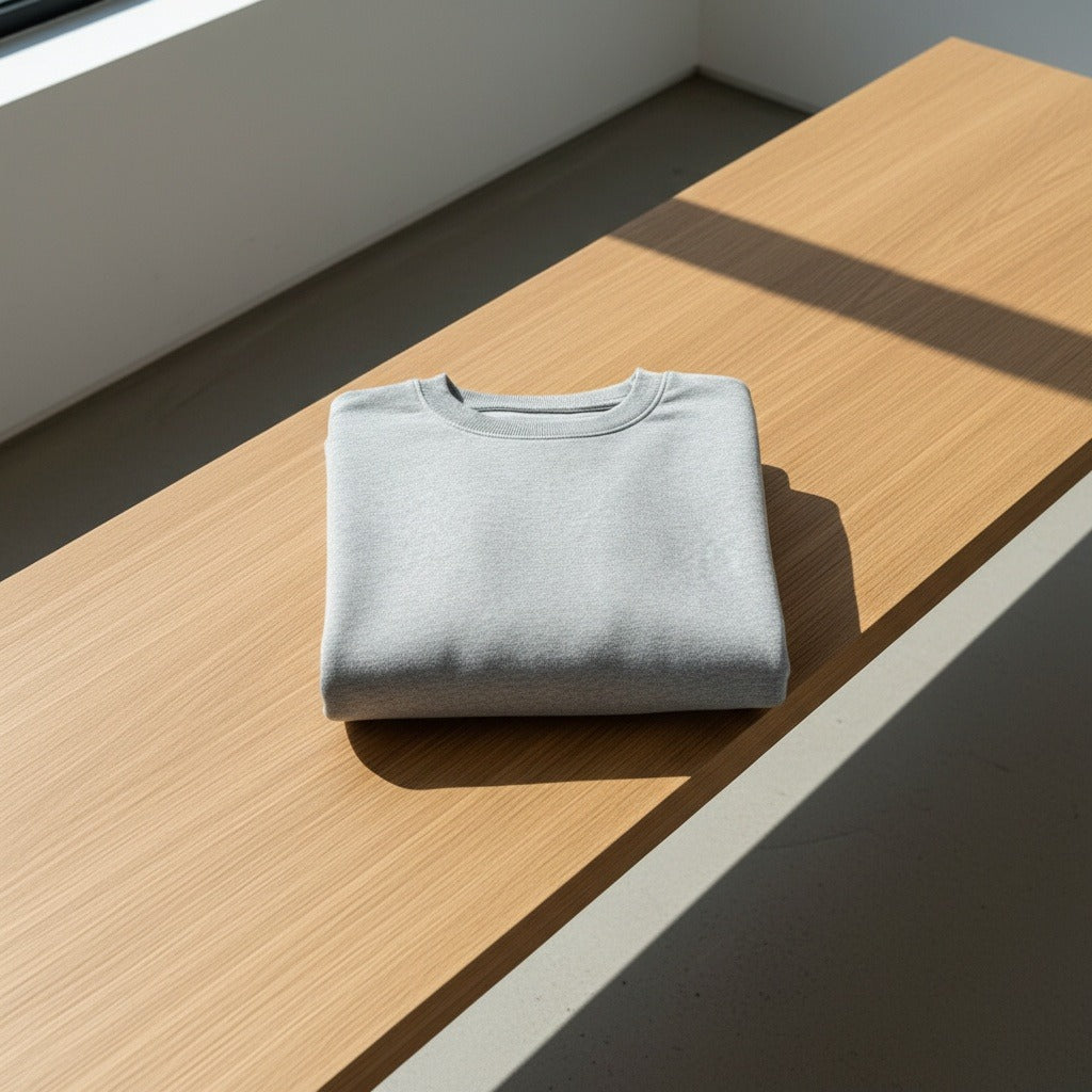 Grey Crew Neck Sweater - Grey - Lifestyle Inspiration