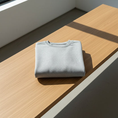 Grey Crew Neck Sweater - Grey - Lifestyle Inspiration