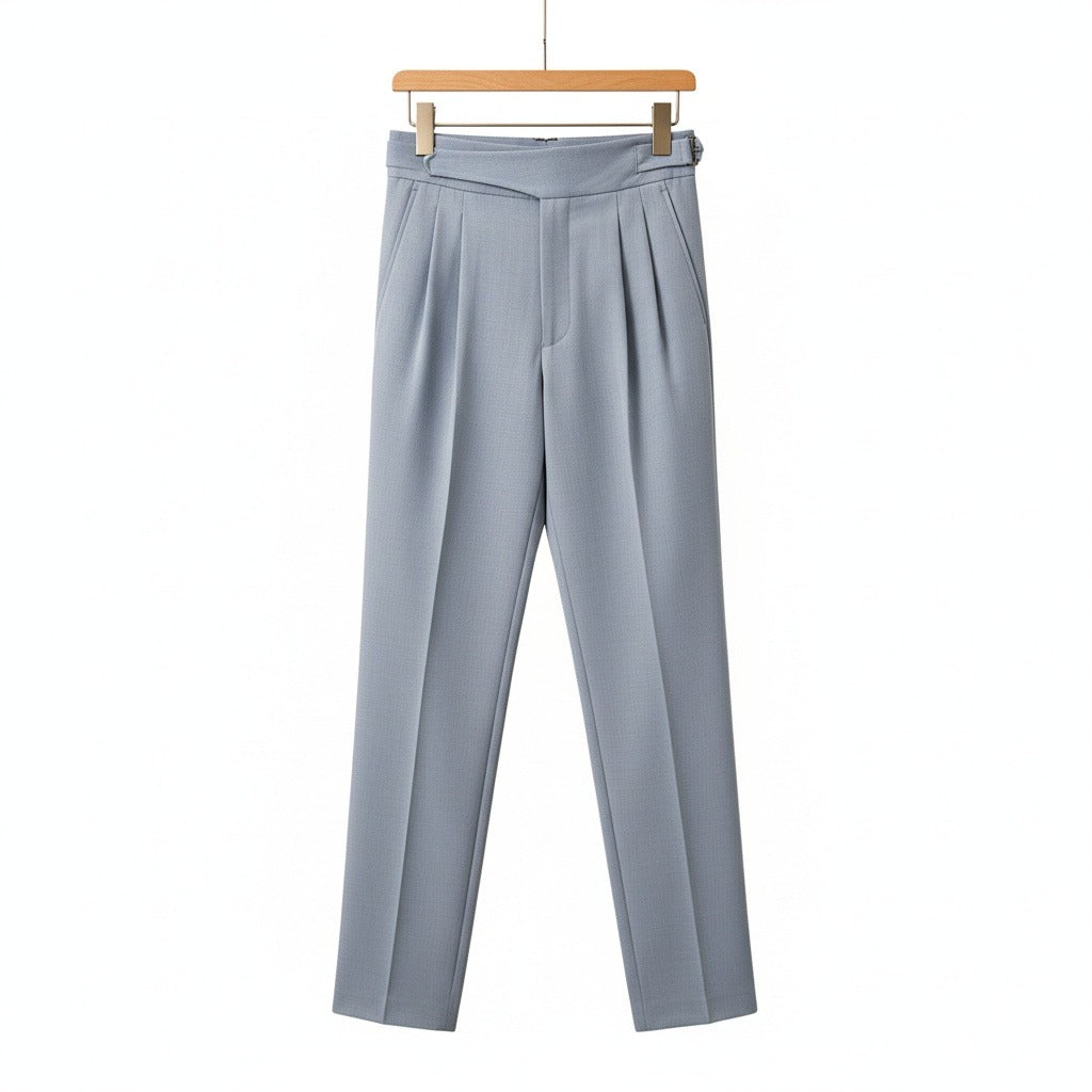 Grey Gurkha Trousers - Grey - Front View